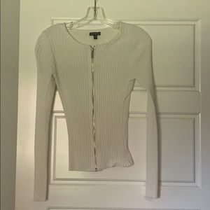 Express white  zippered top